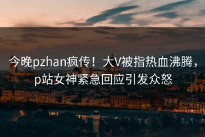 今晚pzhan疯传！大V被指热血沸腾，p站女神紧急回应引发众怒