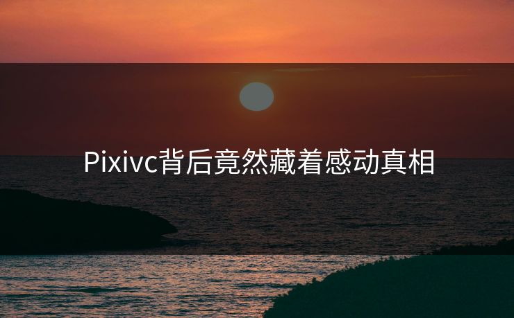 Pixivc背后竟然藏着感动真相
