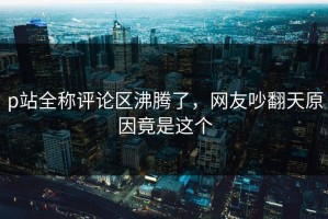 p站全称评论区沸腾了，网友吵翻天原因竟是这个