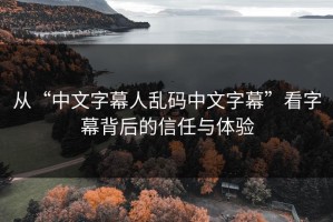 从“中文字幕人乱码中文字幕”看字幕背后的信任与体验