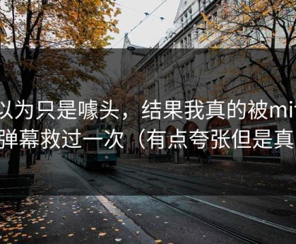 我以为只是噱头，结果我真的被mitao的弹幕救过一次（有点夸张但是真的）