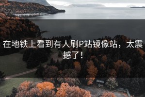 在地铁上看到有人刷P站镜像站，太震撼了！