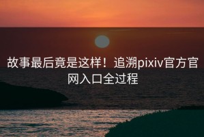 故事最后竟是这样！追溯pixiv官方官网入口全过程