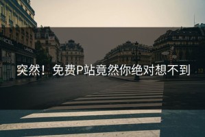 突然！免费P站竟然你绝对想不到