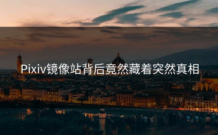 Pixiv镜像站背后竟然藏着突然真相