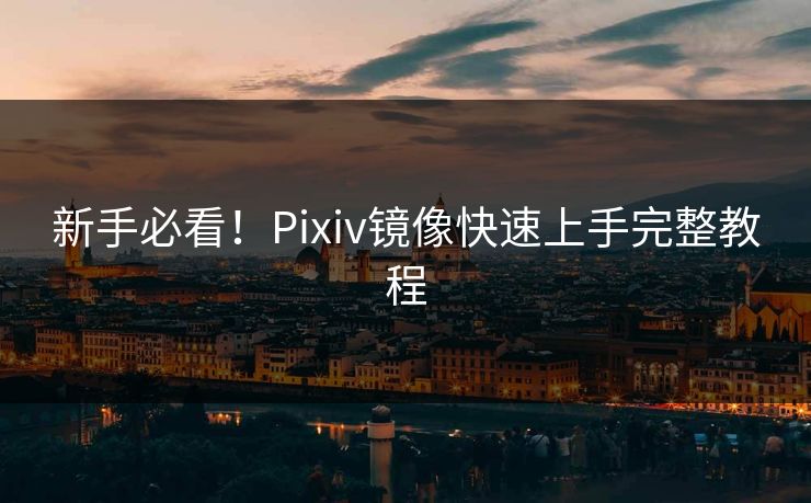 新手必看！Pixiv镜像快速上手完整教程